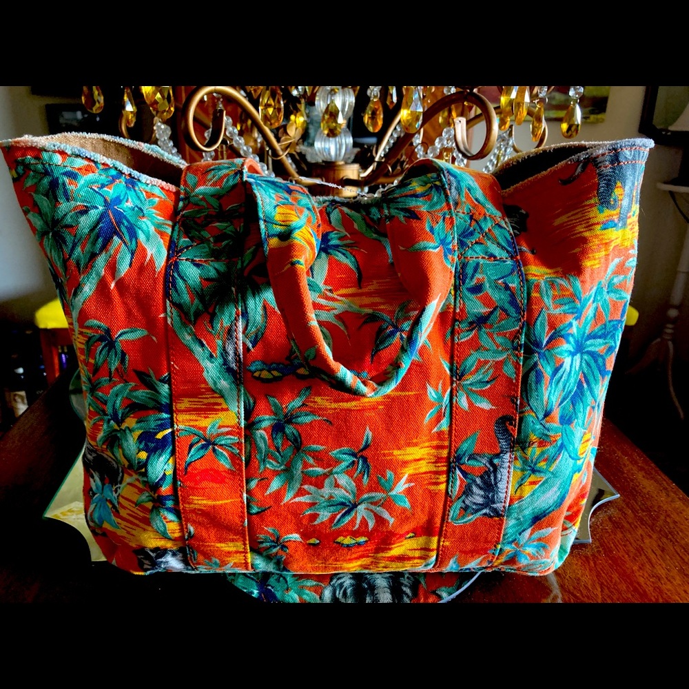 Colorful top handles tote